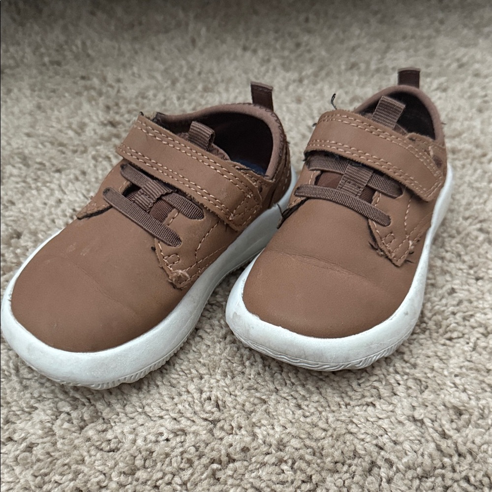 Sperry Brown Kids Sneakers with Velcro